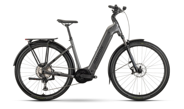 E-Bike Pedelec Raymon "Tahona Ultra" Wave - metalgrey / black / citron